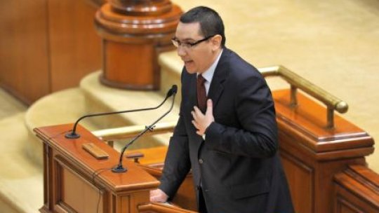 Victor Ponta în Parlament: Acordul cu FMI nu prevede creşterea fiscalităţii