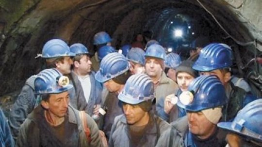 Protest al minerilor în Valea Jiului