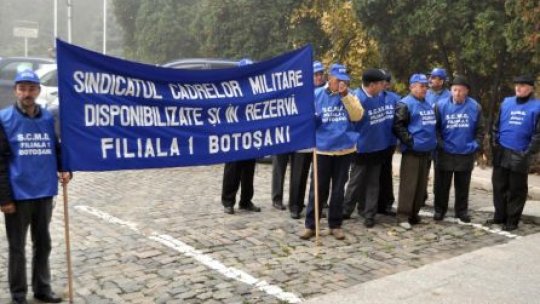 Militarii protestează de Ziua Armatei