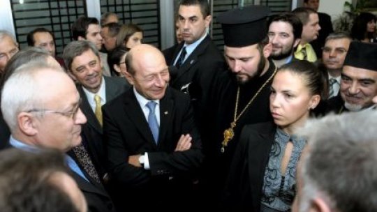 Traian Băsescu, printre românii din Serbia