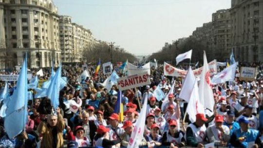 Mitingul  din București s-a încheiat