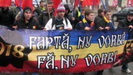 La Chişinău, manifestări pro şi contra Unirii Basarabiei cu România