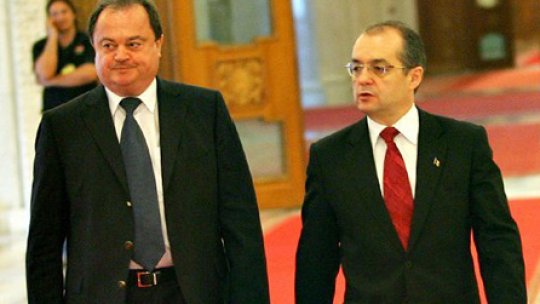 Emil Boc şi Vasile Blaga, înaintea liniei de start