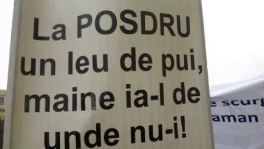 Banii europeni, motiv de protest în România