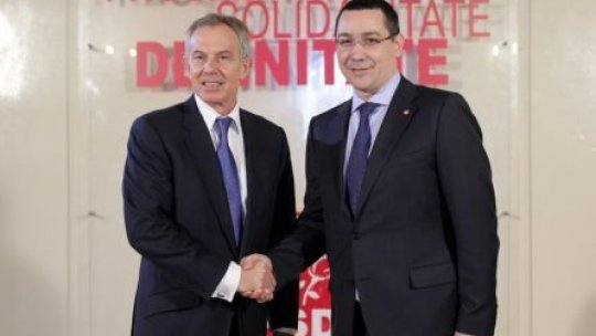 Fostul premier britanic Tony Blair, oaspetele PSD, în România