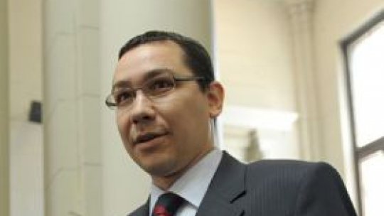 Ponta: Diferendul reclamat la Curtea Constituţională este între Preşedinţie şi Parlament
