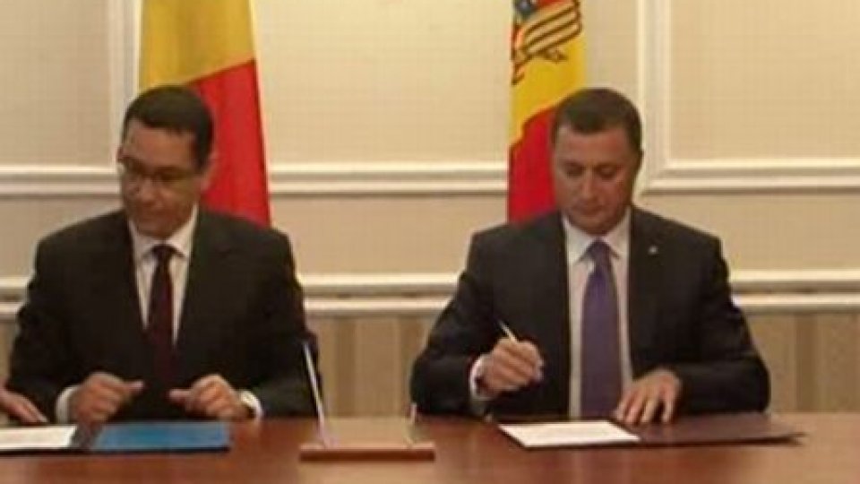 Ponta şi Filat au semnat colaborări în domeniul educaţiei, justiţiei şi energetic