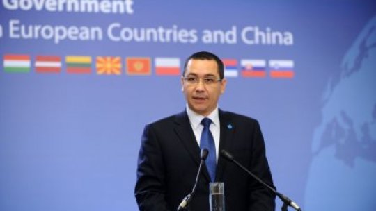 Ponta: China are nevoie de prieteni politici pe termen lung