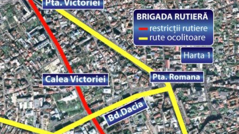 Revelionul restricţionează traficul în Bucureşti