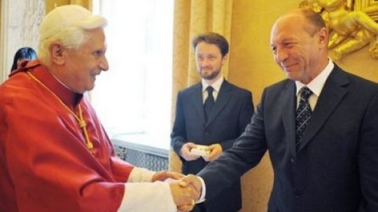 Întâlnire Traian Băsescu - Papa Benedict al XVI-lea, la Vatican