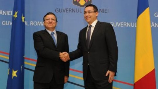 Victor Ponta şi Jose Manuel Barroso discută raportul MCV
