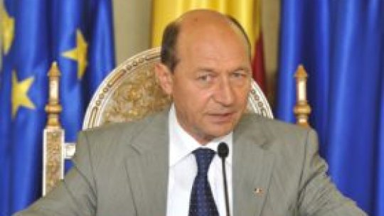 Preşedintele României, Traian Băsescu la întâlnirea cu şefa FMI, Christine Lagarde