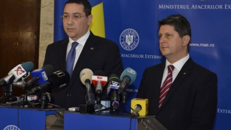 Premierul Ponta: Ambasadorii şi consulii, convocaţi la Bucureşti pentru "instructaj"