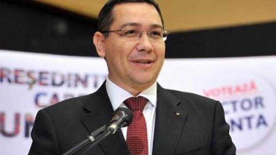 Ponta: Proiectele începute sub sigla USL trebuie continuate