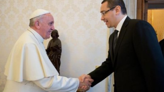 VIDEO Victor Ponta, primit la Vatican