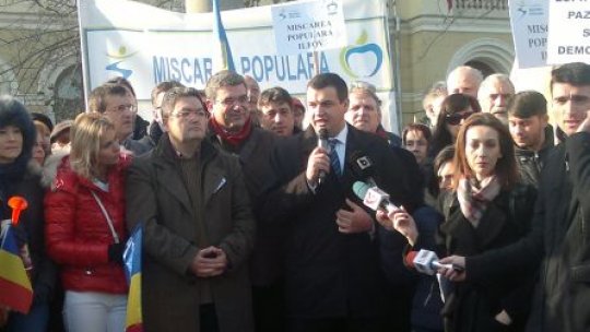 Sâmbăta mitingurilor. Partidul Mişcarea Populară, miting de amploare la Bucureşti