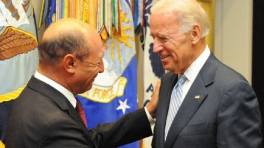  Declaraţii comune: vicepreşedintele SUA, Joe Biden şi preşedintele României
