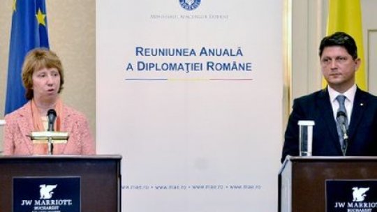 Catherine Ashton: Pacea şi securitatea trebuie să domine dezbaterile