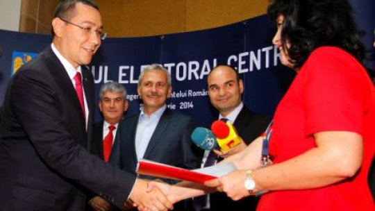 Victor Ponta şi-a depus candidatura pentru prezidențiale