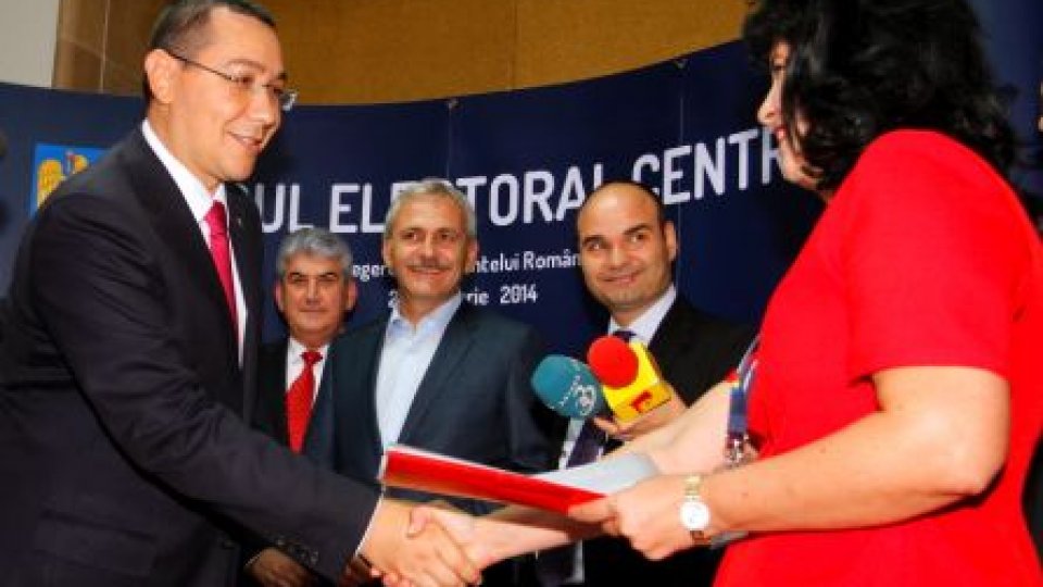 Victor Ponta şi-a depus candidatura pentru prezidențiale