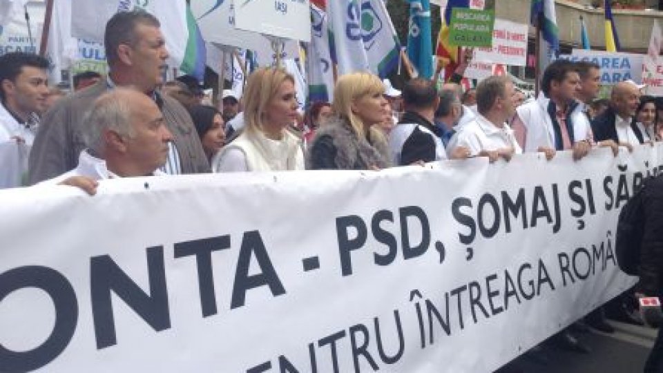 Marș de protest al PMP la adresa Guvernului