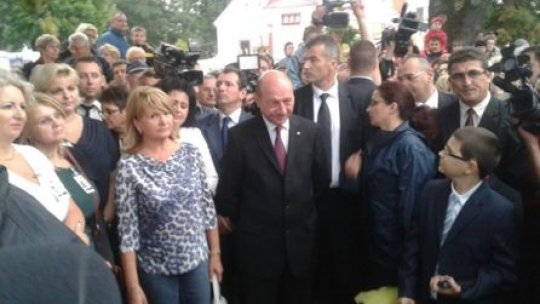 Preşedintele Băsescu a revenit la Sânnicolaul Mare
