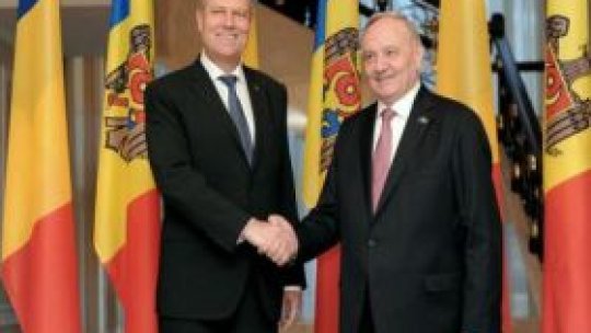 Preşedintele Iohannis îndeamnă Republica Moldova să continue "parcursul european"