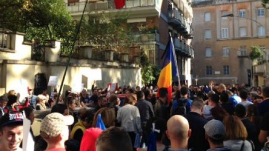 Manifestări de protest ale românilor din Italia