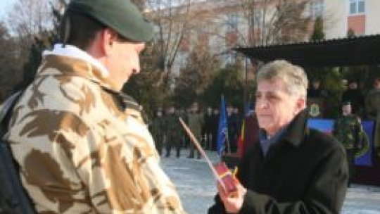 Emblema de Onoare a Armatei Române, pentru Batalionului 24 Vânători de Munte