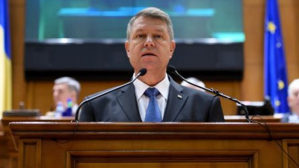 Preşedintele Iohannis a prezentat Parlamentului Strategia Naţională de Apărare