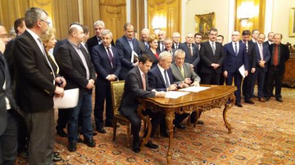 PSD-ALDE au semnat protocolul de guvernare pentru patru ani