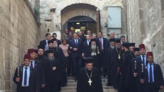 Președintele Iohannis, în vizită la Mormântul Sfânt