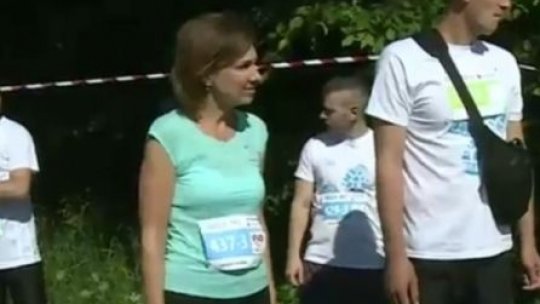 Carmen Iohannis, susţinută la Semimaratonul Sibiului de soţul său, preşedintele Iohannis