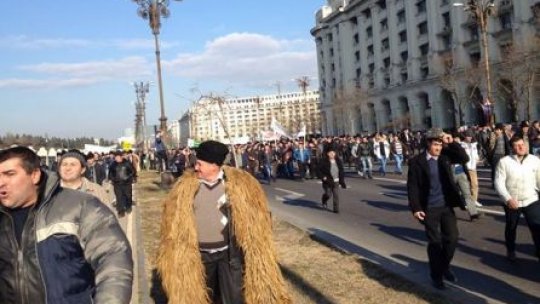 Protest fermieri, în Bucureşti