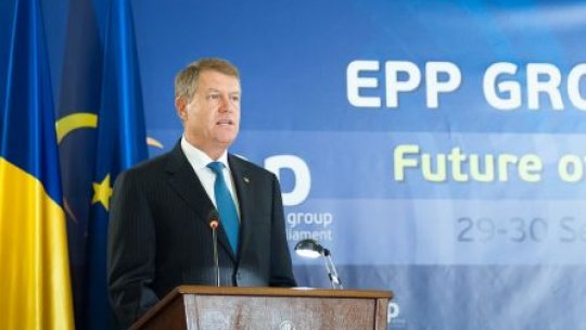 Preşedintele Iohannis pledează din nou pentru o Românie mai integrată în UE