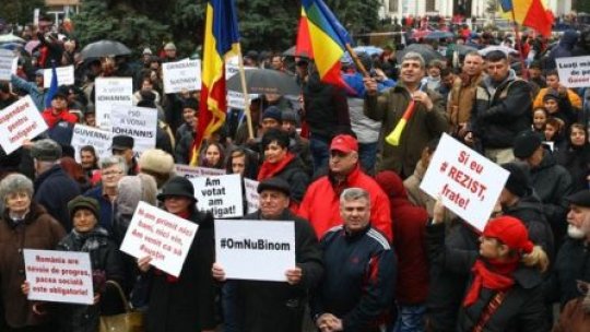 Miting de susţinere a Guvernului Grindeanu, la Târgovişte