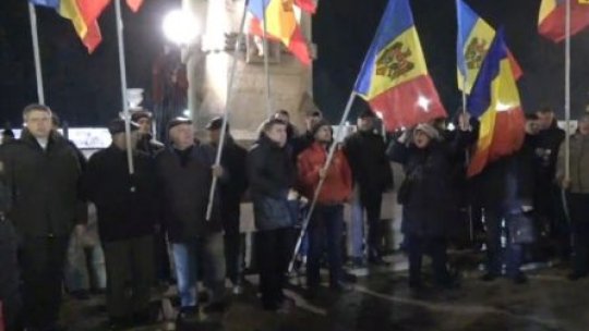 Chişinău: Miting de solidaritate cu protestele din România