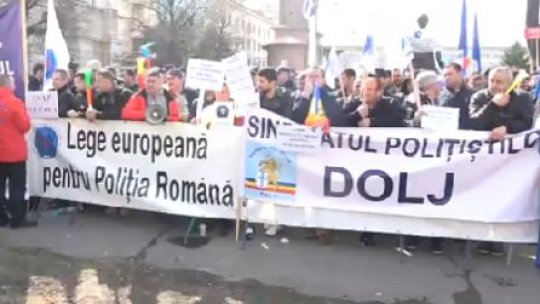 Marş de protest al politiştilor, de Ziua Poliţiei Române