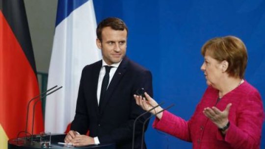 Prima vizită a preşedintelui Franţei. Întâlnire cu Angela Merkel, cancelarul Germaniei