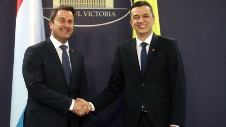 Premierul Grindeanu, întâlnire oficială cu premierul Marelui Ducat al Luxemburgului