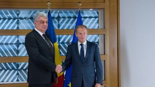 Ce a discutat premierul Mihai Tudose cu Donald Tusk și Jean Claude Juncker