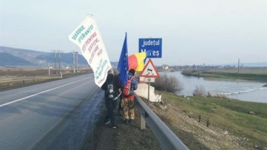 Protestatarii clujeni au trecut de Sighişoara