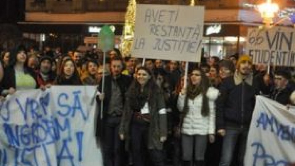 Proteste ale studenţilor la Timişoara