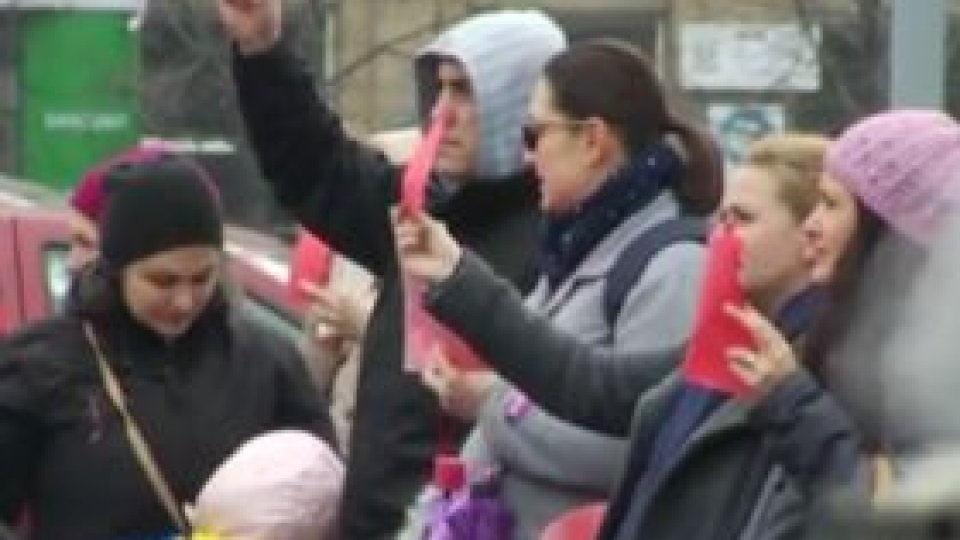 Proteste la Guvern împotriva diminuării indemnizaţiei de creştere a copilului