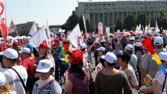 Proteste SANITAS în Piaţa Victoriei