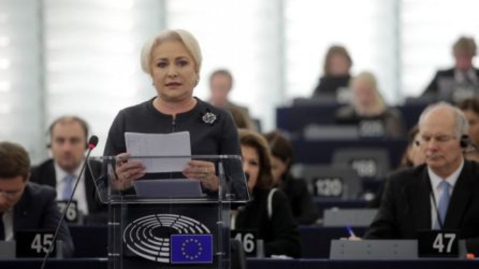 Premierul Dăncilă prezintă la Strasbourg priorităţile preşedinţiei române a Consiliului UE