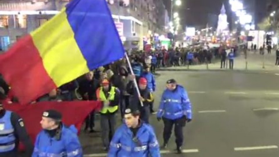 Proteste în Piaţa Victoriei