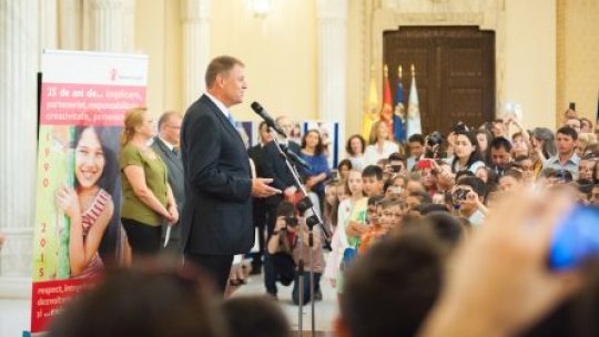 Iohannis: Educația, o necesitate pentru viitorul României