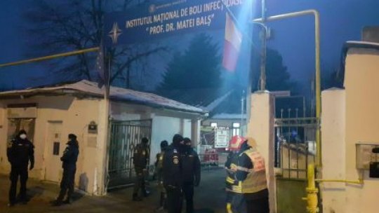 FOTO: Incendiu la Inst. "Matei Balș". Dosar penal pentru ucidere din culpă