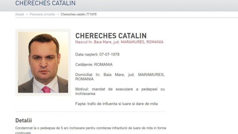 Cătălin Cherecheş a fost prins în Germania